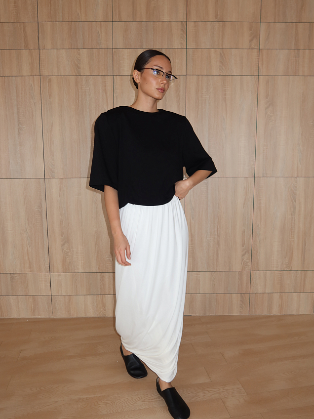 юбка баллон белая из вискозы